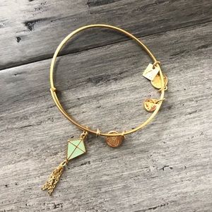 Alex & Ani Flying Kites Bracelet In Gold